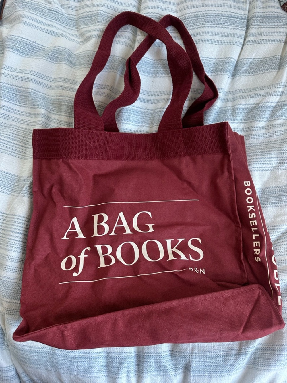 Barnes & Noble Maroon 'A Bag of Books' Tote Bag